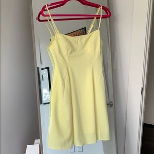 Yellow Seamed Mini Dress